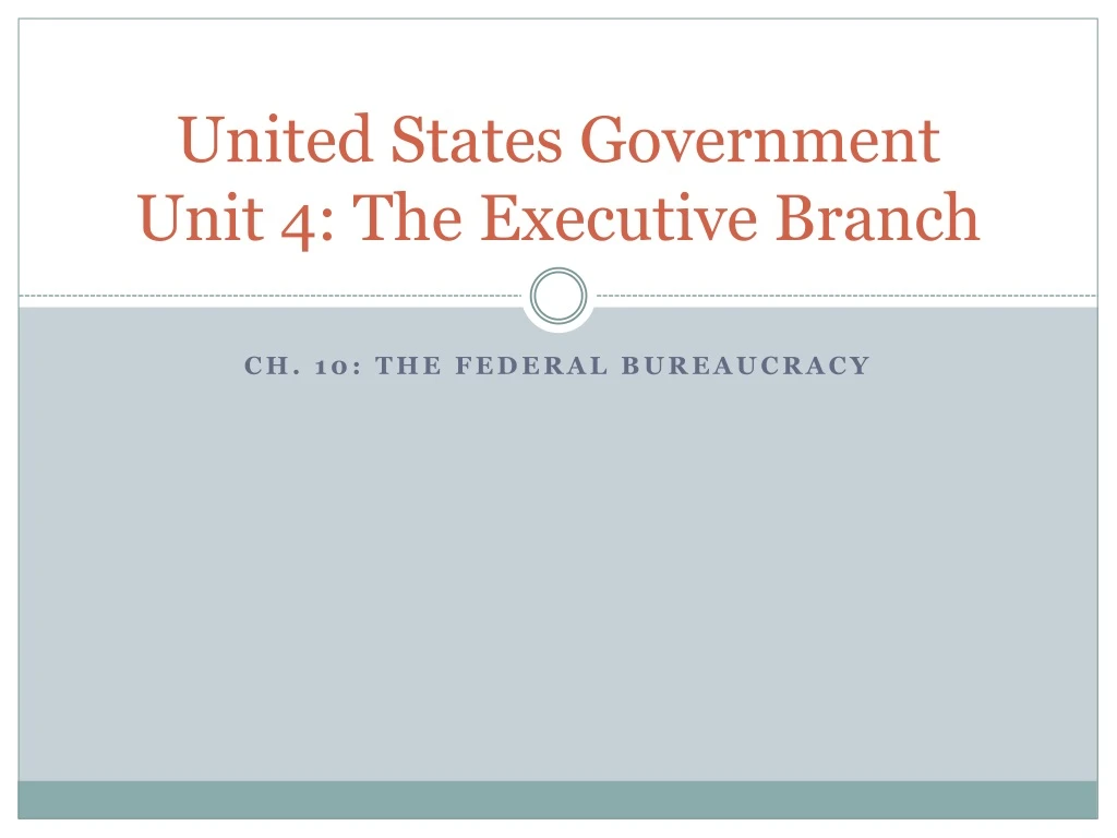 united states government unit 4 the executive branch