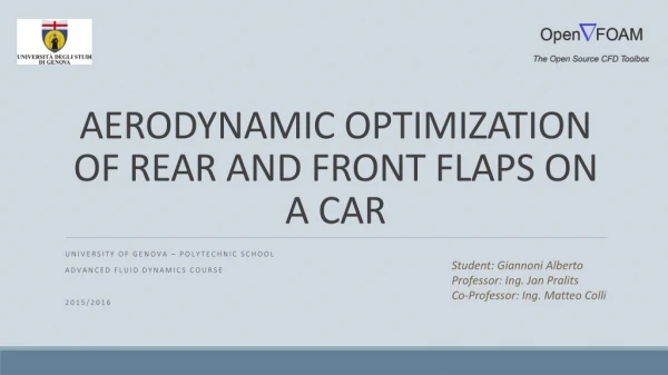AERODYNAMIC OPTIMIZATION OF REAR AND FRONT FLAPS ON A CAR
