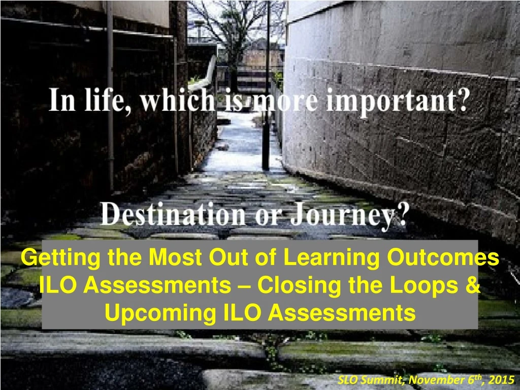 getting the most o ut of learning outcomes