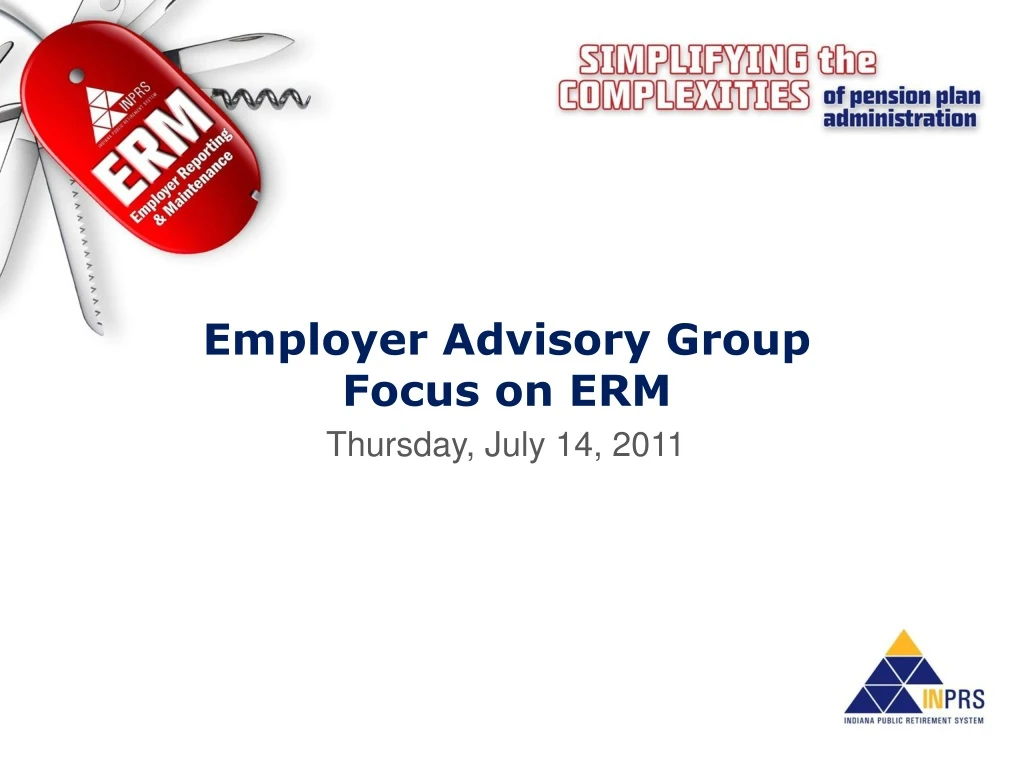 employer advisory group focus on erm