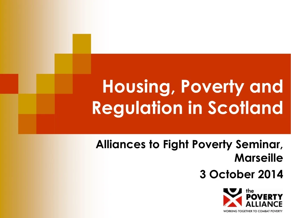 housing poverty and regulation in scotland