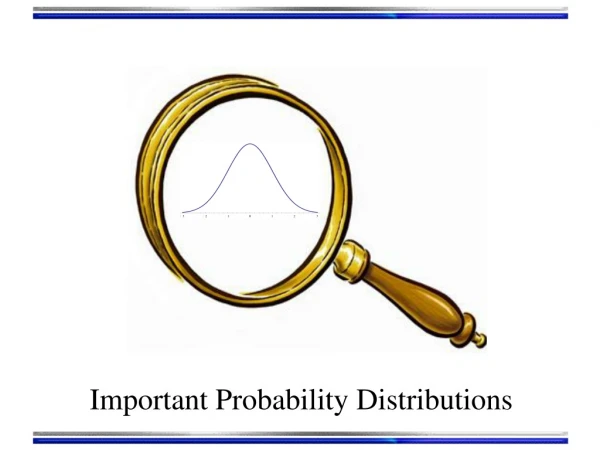 Important Probability Distributions