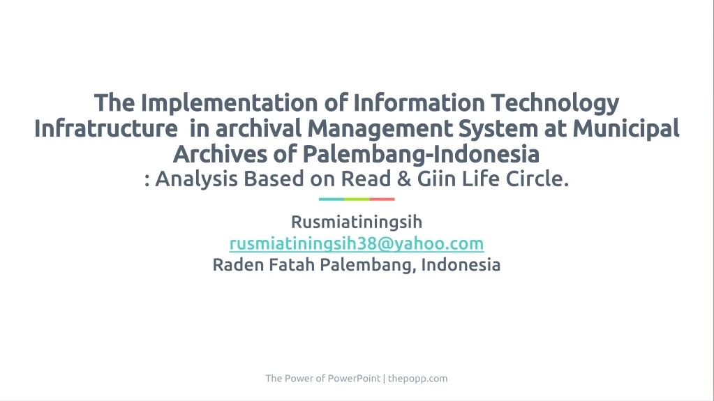 the implementation of information technology