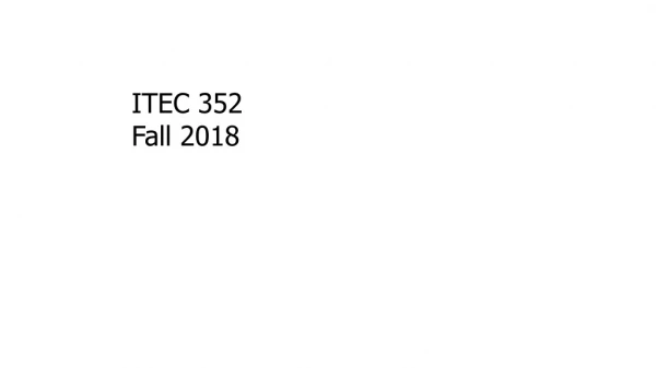 ITEC 352 Fall 2018