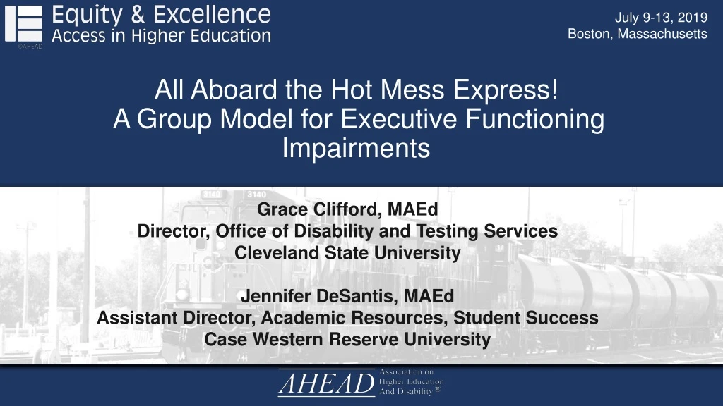 all aboard the hot mess express a group model for executive functioning impairments