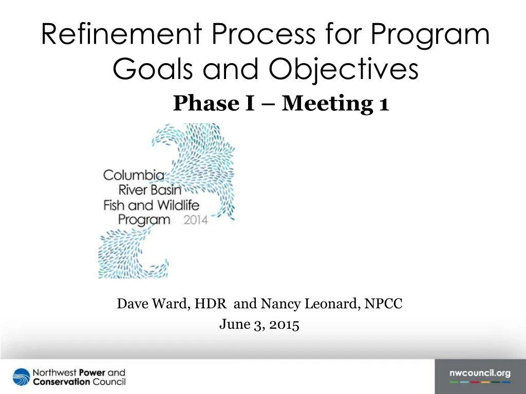 refinement process for program goals and objectives