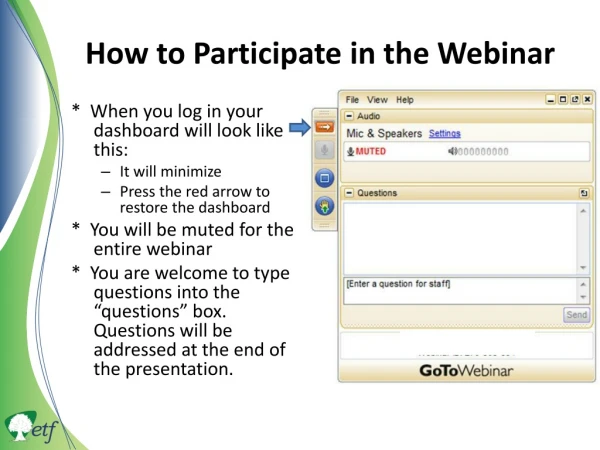 How to Participate in the Webinar