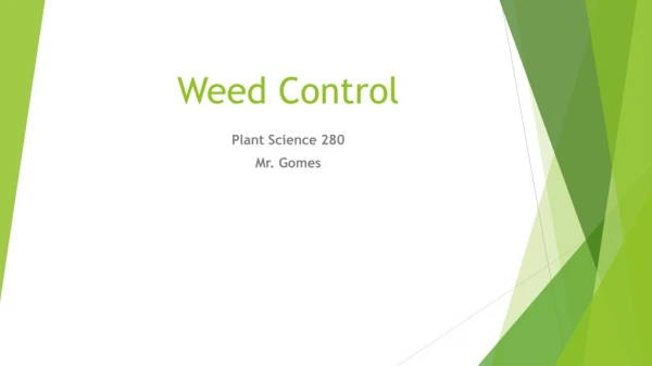 Weed Control