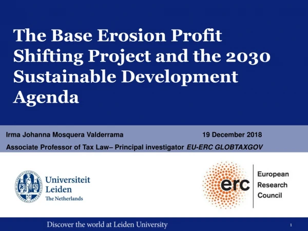 The Base Erosion Profit Shifting Project and the 2030 Sustainable Development Agenda