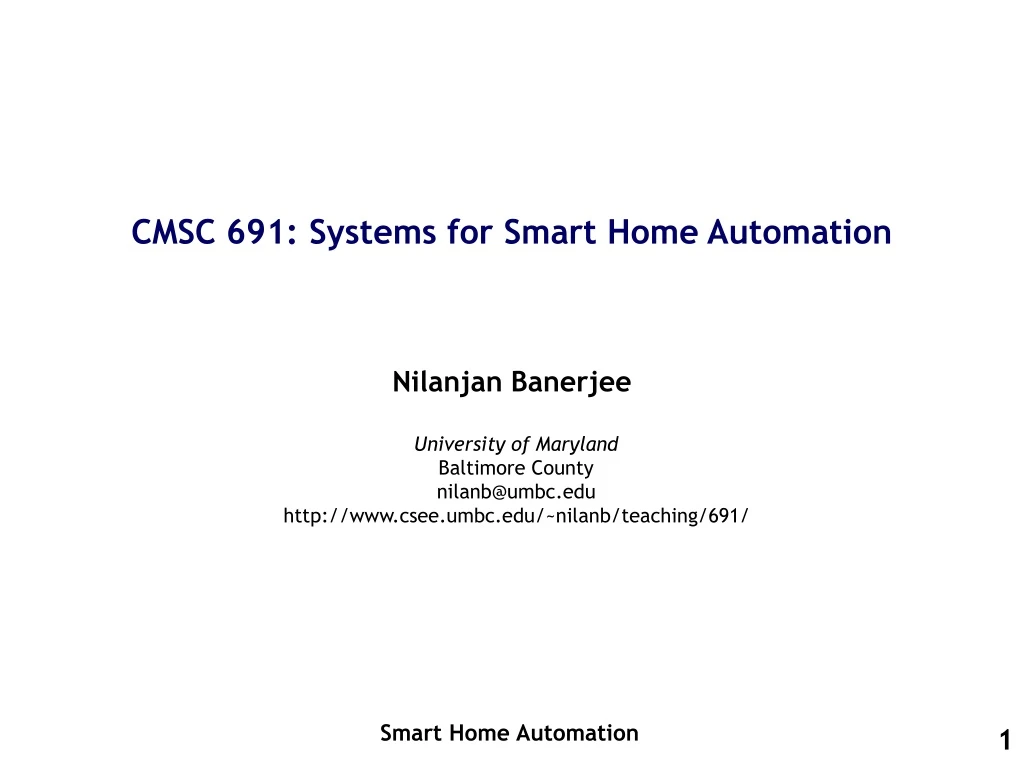 cmsc 691 systems for smart home automation