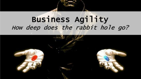 Business Agility How deep does the rabbit hole go?