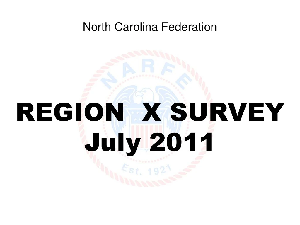 north carolina federation region x survey july