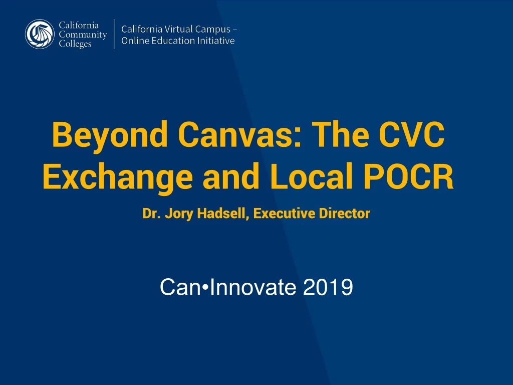 beyond canvas the cvc exchange and local pocr