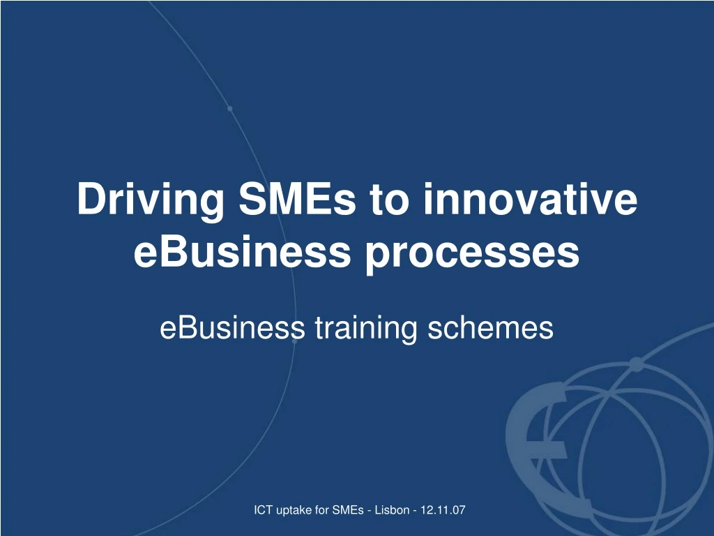 driving smes to innovative ebusiness processes