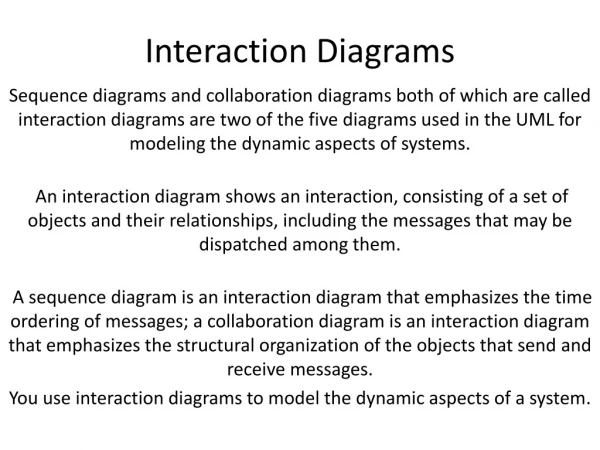 Interaction Diagrams