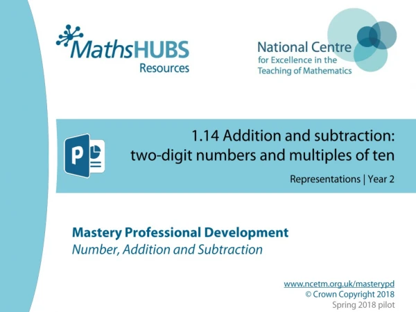 1.14 Addition and subtraction: two-digit numbers and multiples of ten
