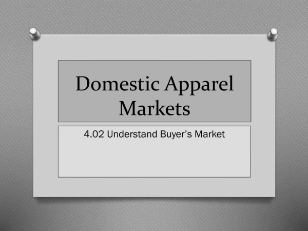Domestic Apparel Markets