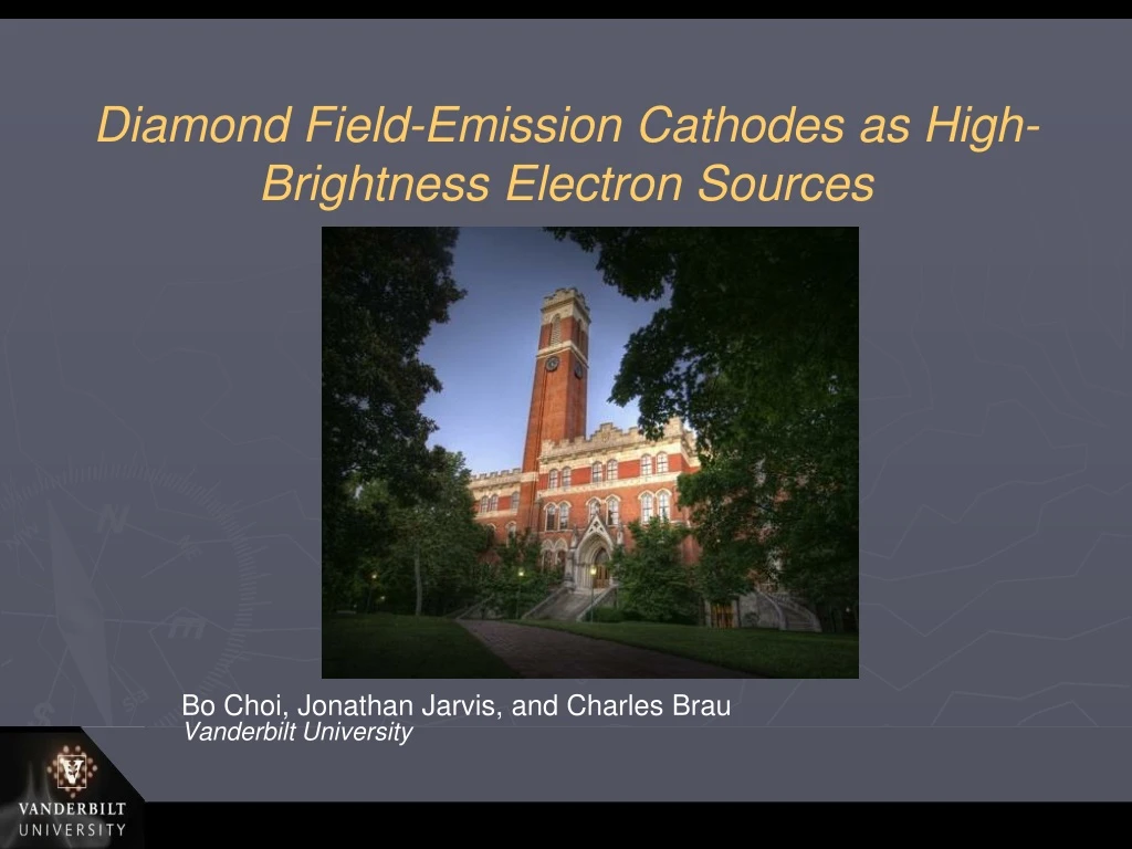 diamond field emission cathodes as high brightness electron sources