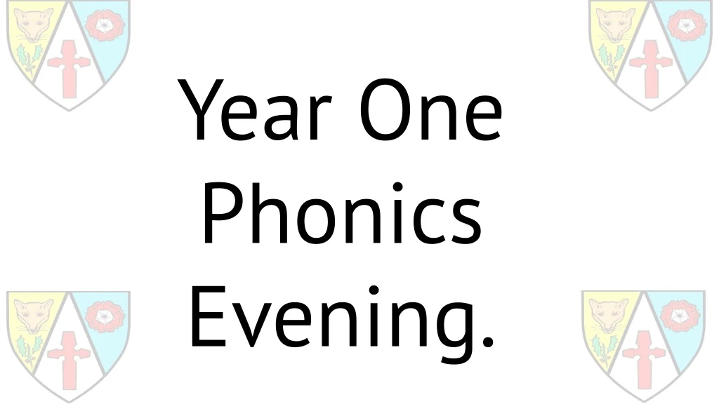 year one phonics evening