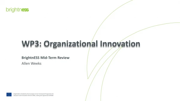 WP3: Organizational Innovation