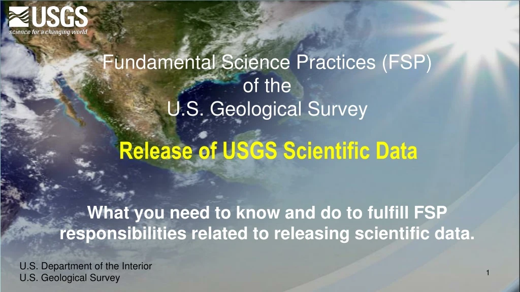 fundamental science practices fsp of the u s geological survey