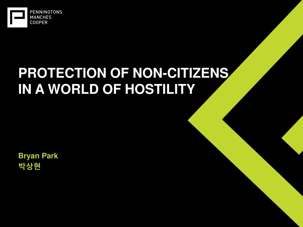protection of non citizens in a world of hostility