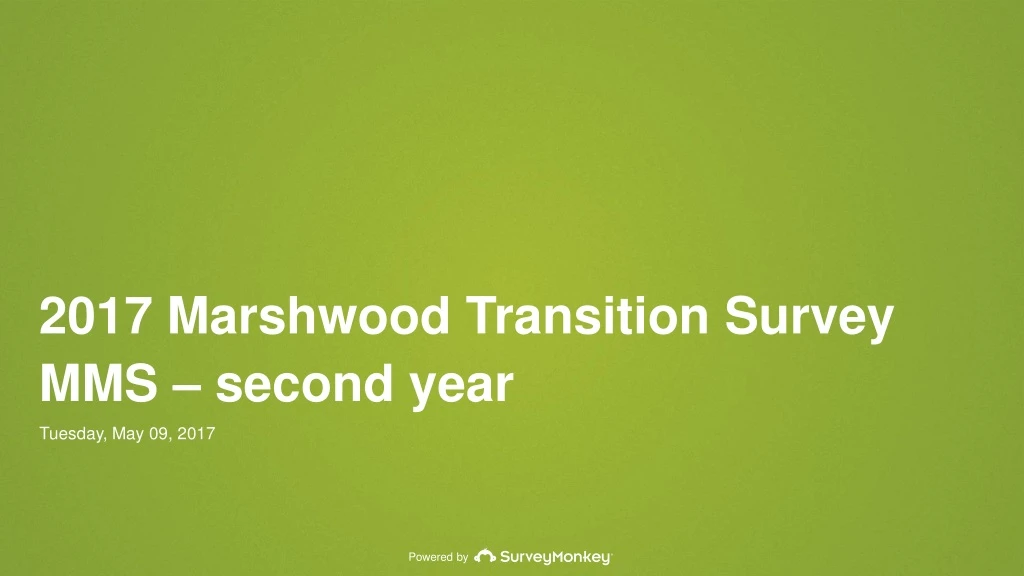 2017 marshwood transition survey mms second year