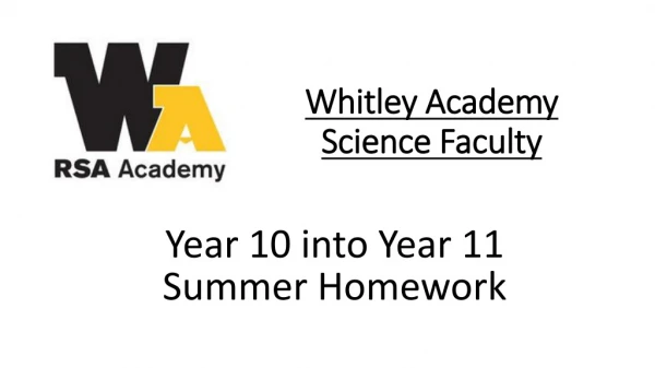 Whitley Academy Science Faculty