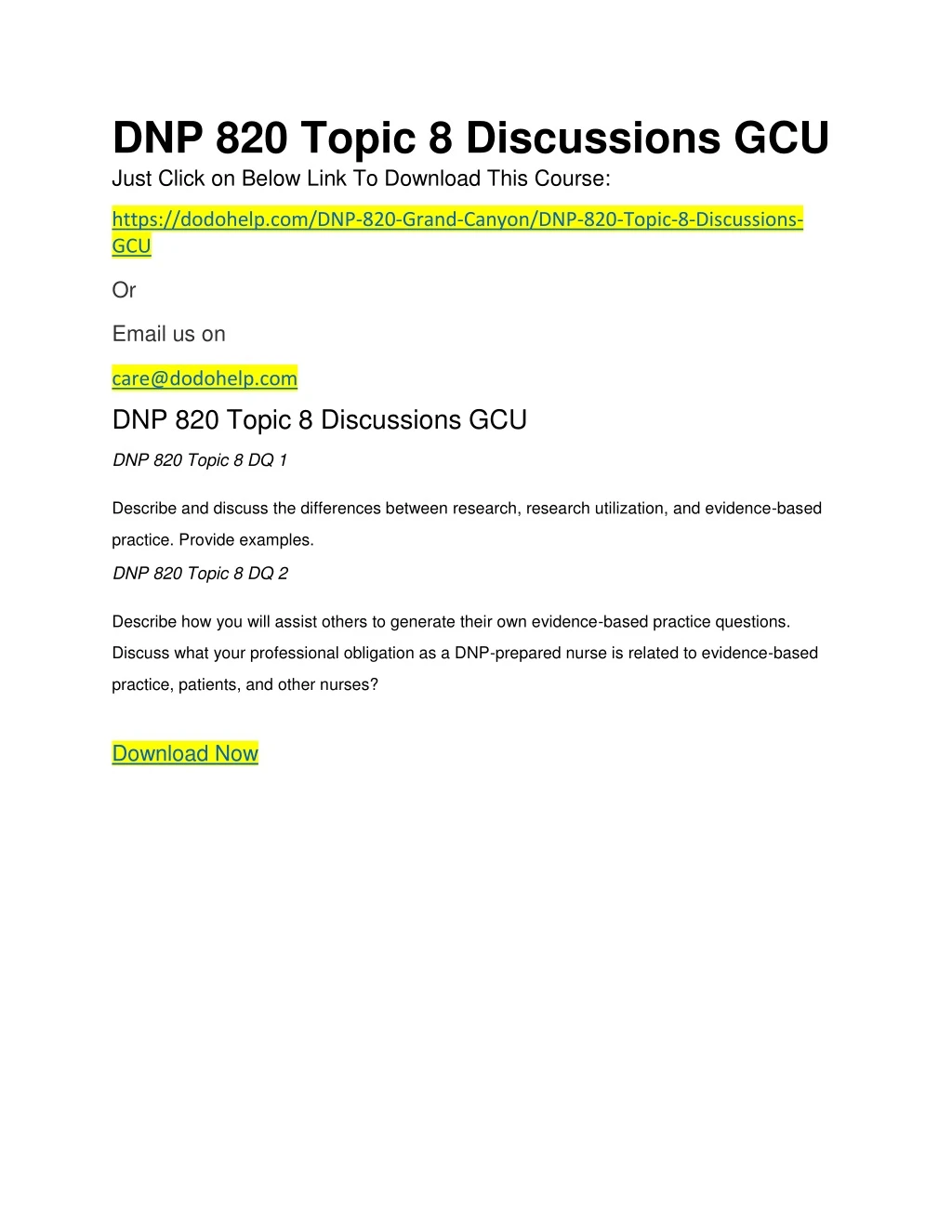 dnp 820 topic 8 discussions gcu just click