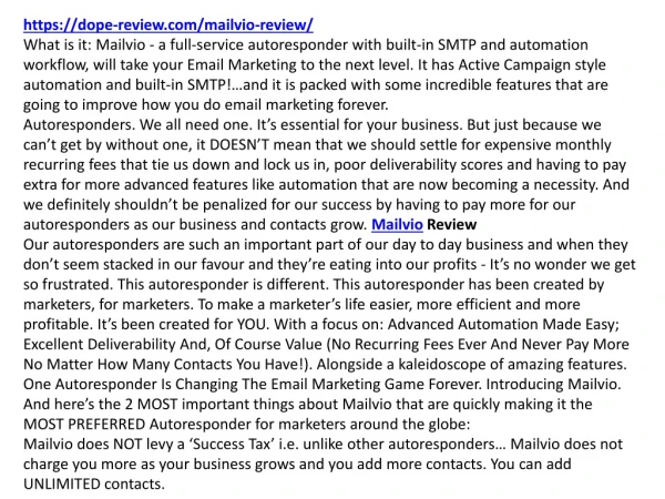 https dope review com mailvio review what