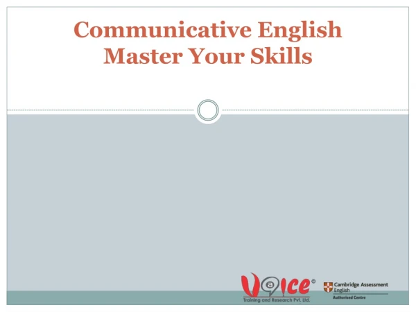 Communicative English Master Your Skills