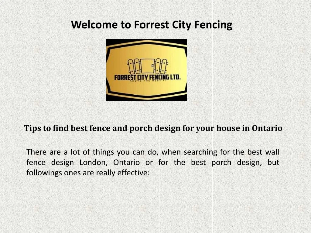 welcome to forrest city f encing