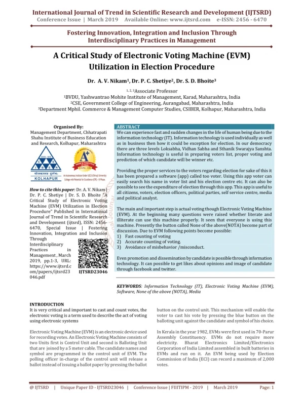 international journal of trend in scientific