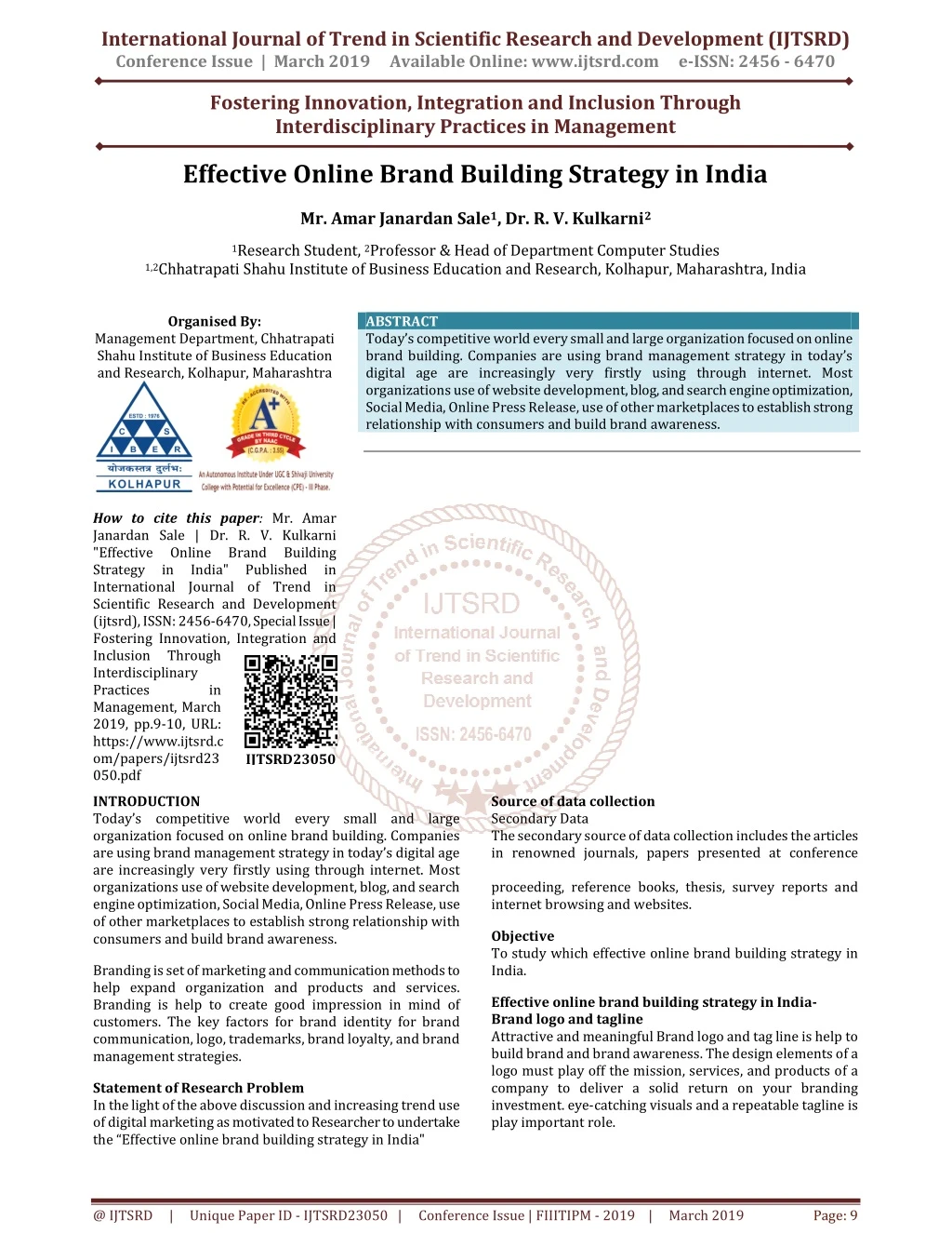 international journal of trend in scientific