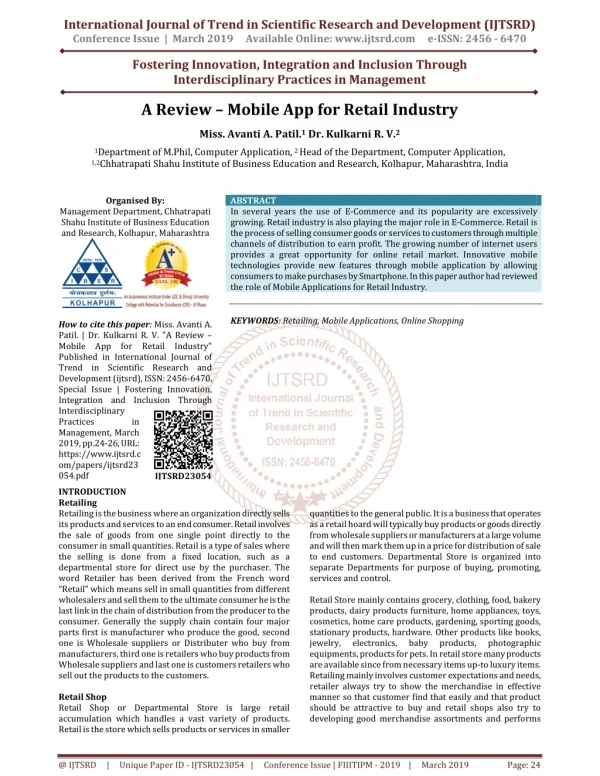 international journal of trend in scientific