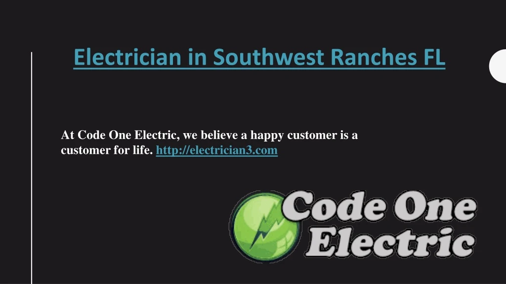electrician in southwest ranches fl
