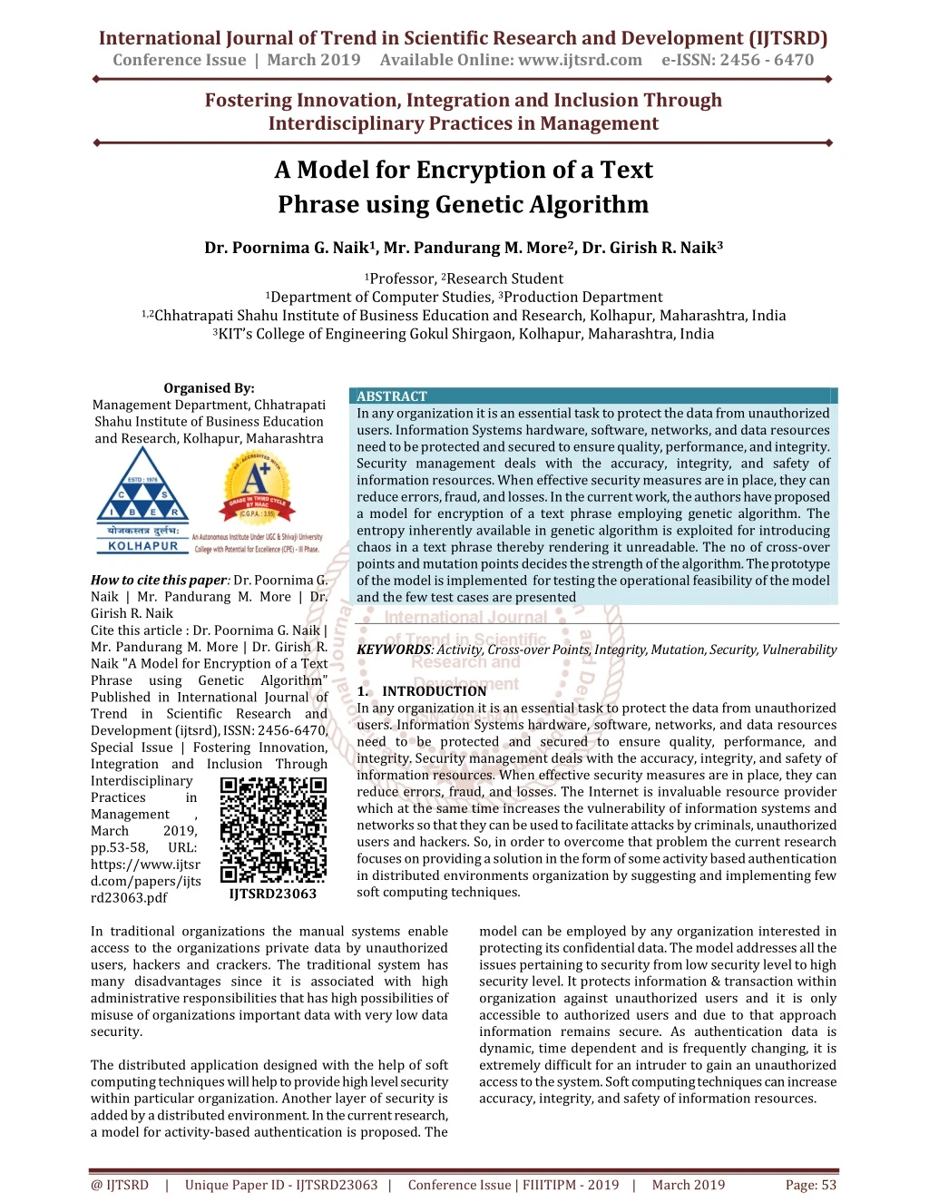 international journal of trend in scientific