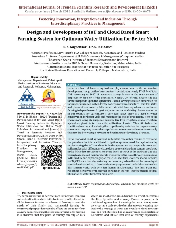 international journal of trend in scientific