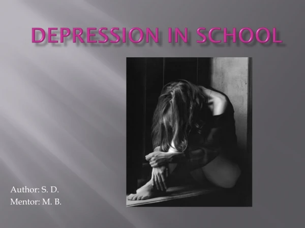 Depression in school