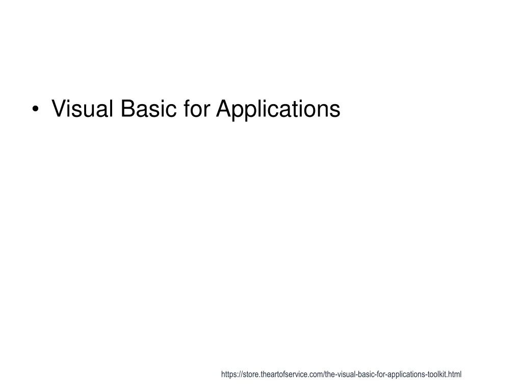 visual basic for applications