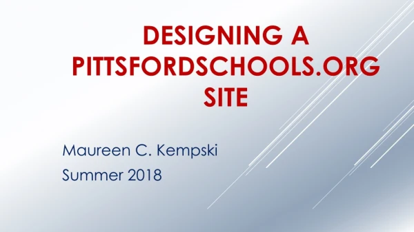 Designing a Pittsfordschools site
