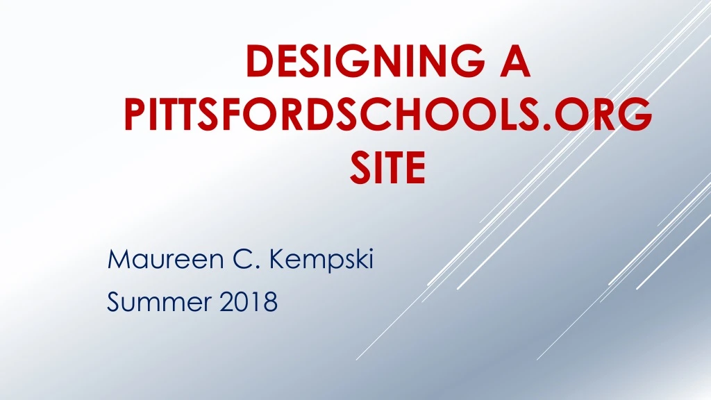 designing a pittsfordschools org site