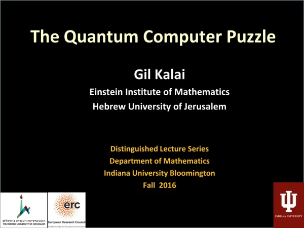 The Quantum Computer Puzzle