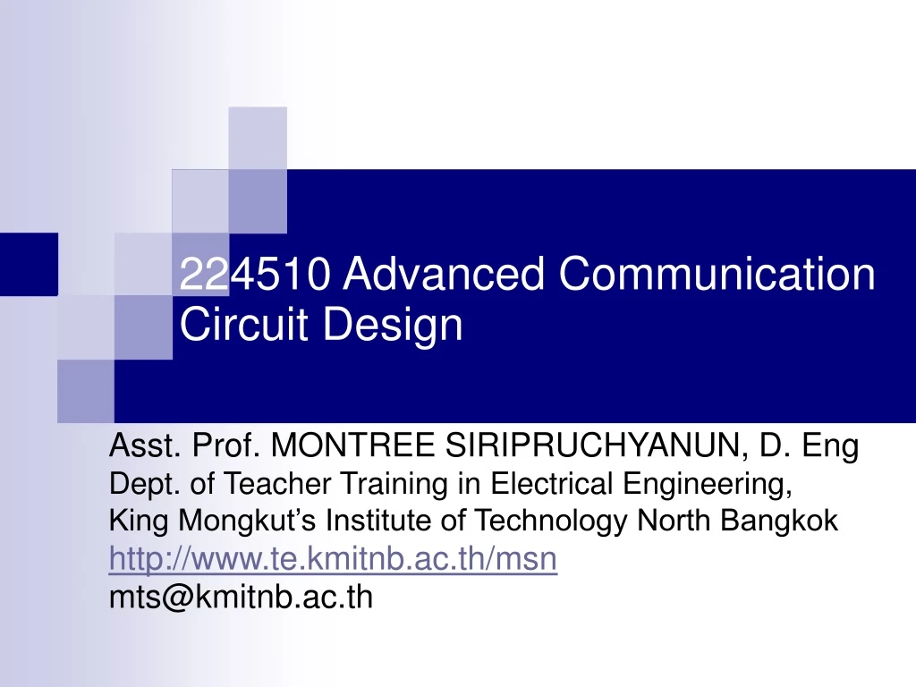 224510 advanced communication circuit design