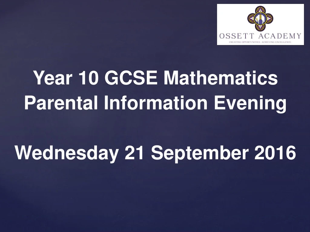 year 10 gcse mathematics parental information
