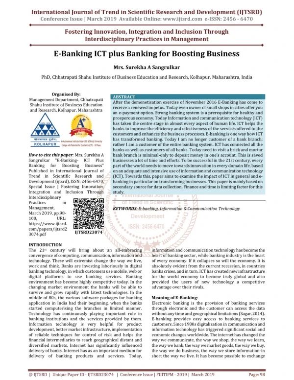 international journal of trend in scientific
