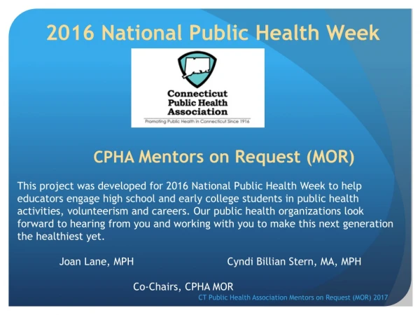 2016 National Public Health Week