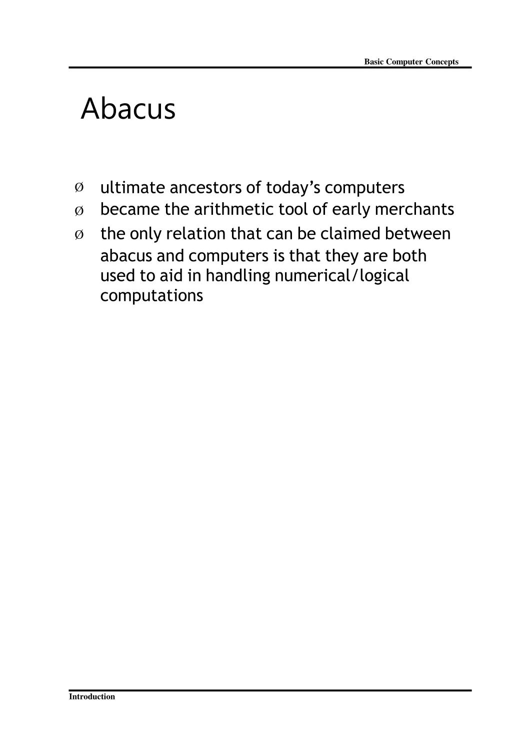 basic computer concepts abacus