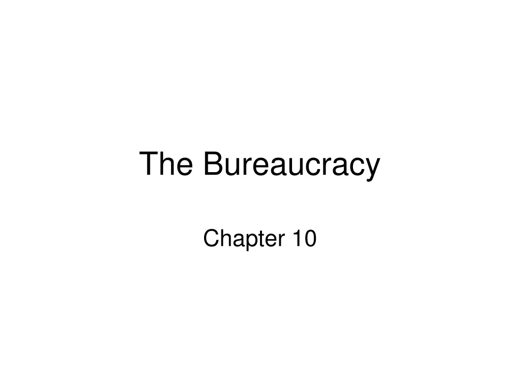 the bureaucracy