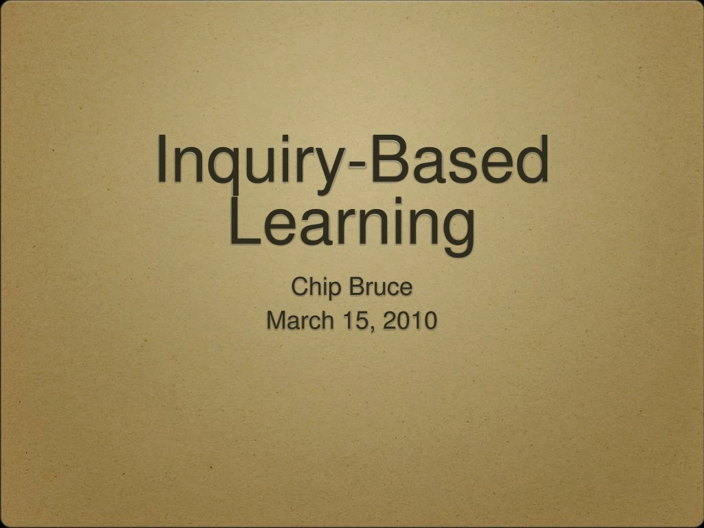 inquiry based learning